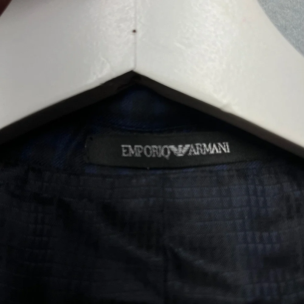 Emporio Armani blazer G Line Blue Black Super 130s Wool Check 54(40R) Sport coat